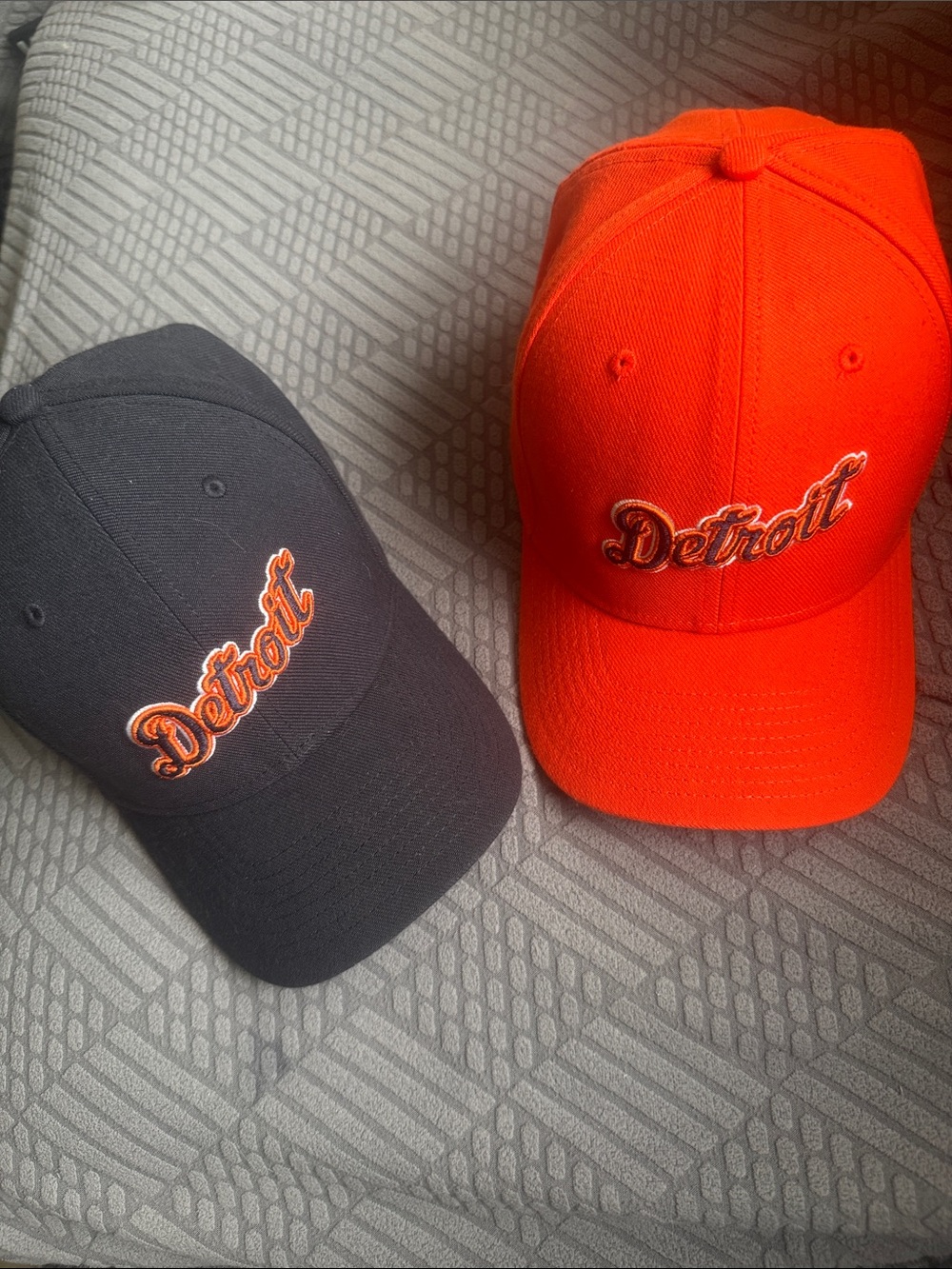 Nike Swoosh Baseball Caps in Black and Bright Orange